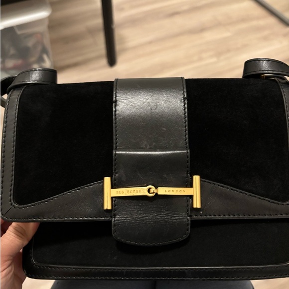 Ted Baker Handbags - Ted Baker Black and Gold Crossbody Bag